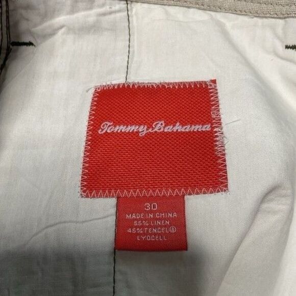 Tommy Bahama Plaid Linen Blend Hawaiian Beach Casual Chino Shorts Men Size 30X9 - Picture 3 of 10
